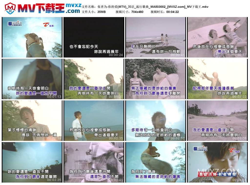 张善为-你的爱(MTV)_国语_流行歌曲_MA503002